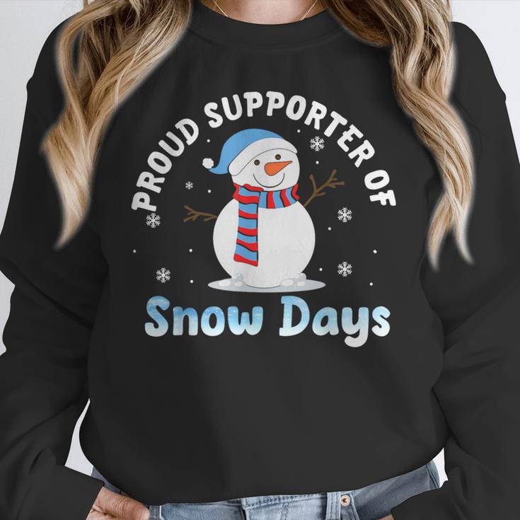 Proud Supporter Of Snow Days Teacher Women Crewneck Sweatshirt, funny design Proud Supporter Of Snow Days Teacher Women Crewneck Sweatshirt, funny design