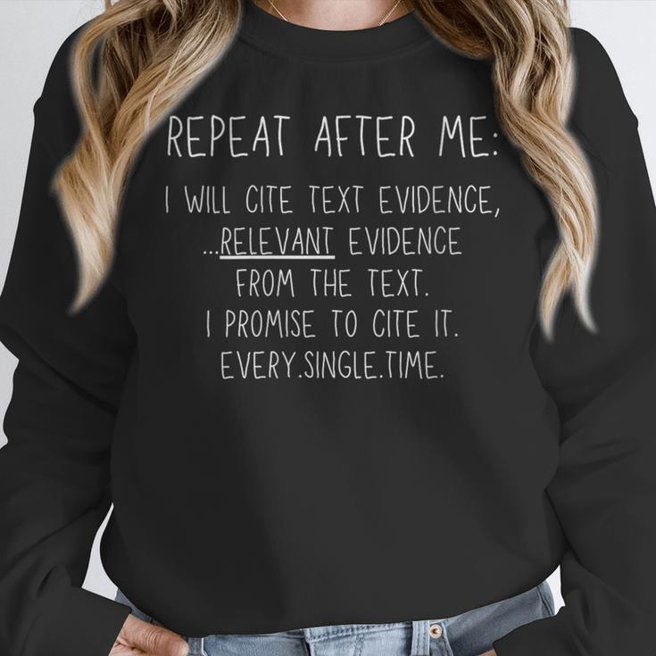 Prove It Cite Text Evidence English Students Teachers Women Crewneck Sweatshirt, English Teacher Gifts, funny design Prove It Cite Text Evidence English Students Teachers Women Crewneck Sweatshirt, English Teacher Gifts, funny design