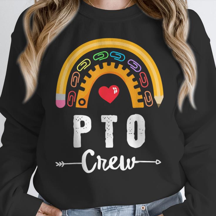 PTO Crew Parent School Volunteer Board Mom Parent Teacher Women Crewneck Sweatshirt, funny design PTO Crew Parent School Volunteer Board Mom Parent Teacher Women Crewneck Sweatshirt, funny design