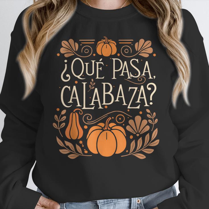 Que Pasa Calabaza Shirt Spanish Teacher Women Crewneck Sweatshirt, funny design Que Pasa Calabaza Shirt Spanish Teacher Women Crewneck Sweatshirt, funny design
