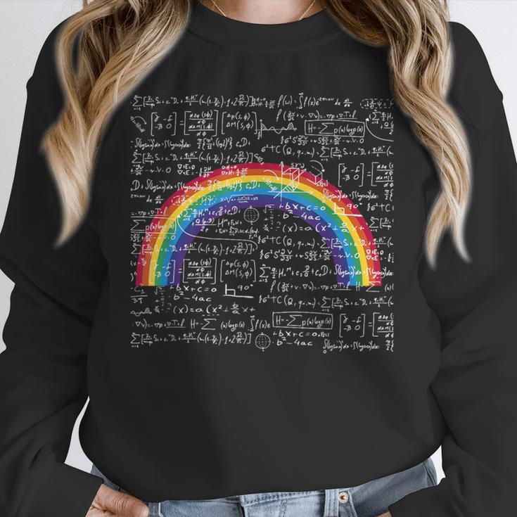 Rainbow Math Equation Teacher Nerd Retro LGBT Gay Pride Flag Women Crewneck Sweatshirt, funny design Rainbow Math Equation Teacher Nerd Retro LGBT Gay Pride Flag Women Crewneck Sweatshirt, funny design