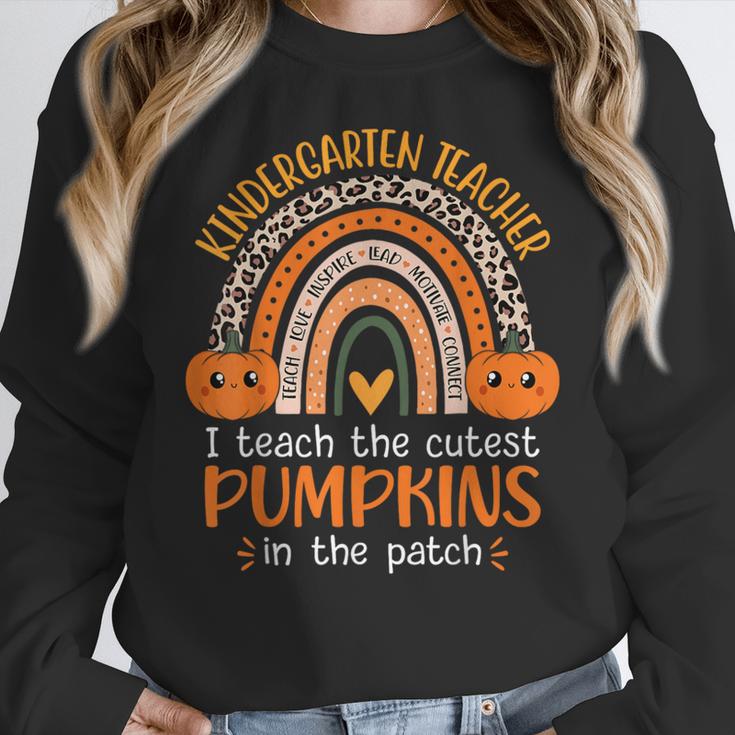 Rainbow I Teach The Cutest Pumpkins Kindergarten Teacher Men Women Women Crewneck Sweatshirt, funny design Rainbow I Teach The Cutest Pumpkins Kindergarten Teacher Men Women Women Crewneck Sweatshirt, funny design