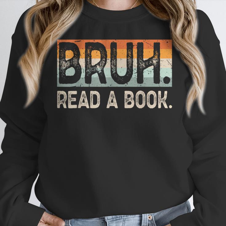 Read A Book Bruh Cool Ela English Teacher Reading Literature Women Crewneck Sweatshirt, English Teacher Gifts, funny design Read A Book Bruh Cool Ela English Teacher Reading Literature Women Crewneck Sweatshirt, English Teacher Gifts, funny design