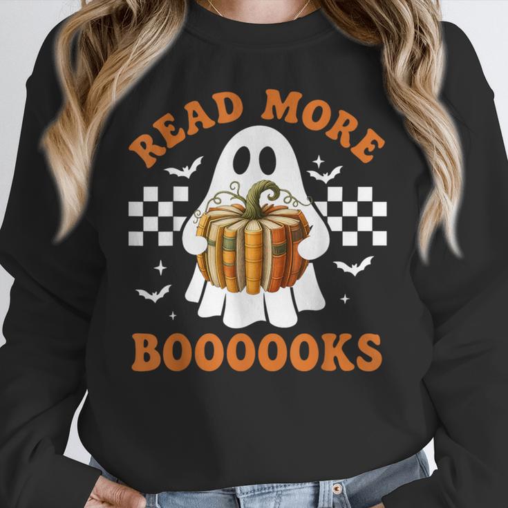 Read More Books Halloween Retro Pumpkin Reading Fall Teacher Women Crewneck Sweatshirt, funny design Read More Books Halloween Retro Pumpkin Reading Fall Teacher Women Crewneck Sweatshirt, funny design