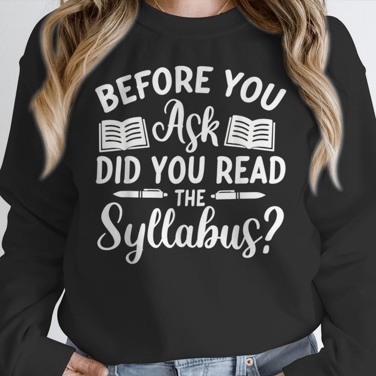 Did You Read The Syllabus Shirt Teacher Men Women Women Crewneck Sweatshirt, funny design Did You Read The Syllabus Shirt Teacher Men Women Women Crewneck Sweatshirt, funny design