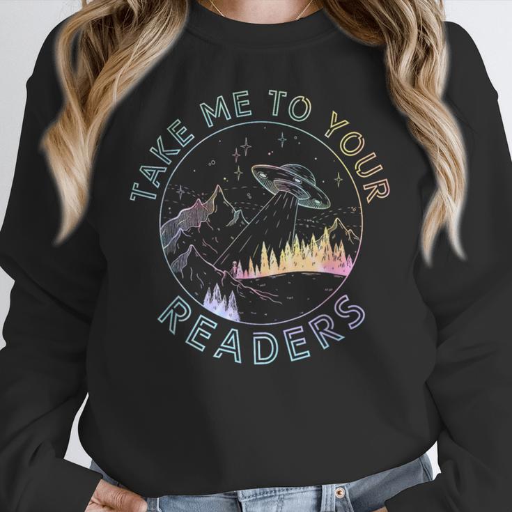 Take Reading English Teacher Library Alien Space T-S Tie Dye Women Crewneck Sweatshirt, English Teacher Gifts, funny design Take Reading English Teacher Library Alien Space T-S Tie Dye Women Crewneck Sweatshirt, English Teacher Gifts, funny design