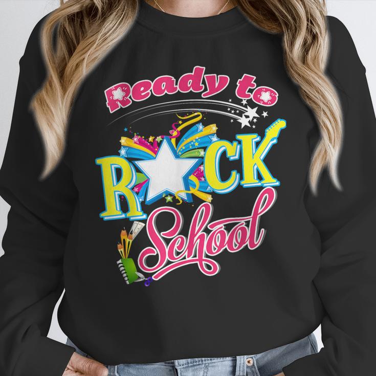 Ready To Rock School Shirt Students And Teachers Women Crewneck Sweatshirt, funny design