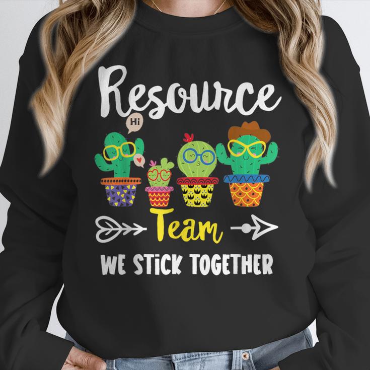 Resource Team Cactus Crew Resource Teacher Squad Women Crewneck Sweatshirt, funny design Resource Team Cactus Crew Resource Teacher Squad Women Crewneck Sweatshirt, funny design