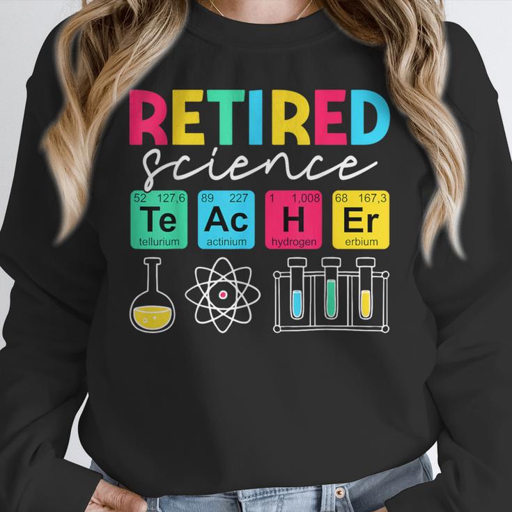 Retired Science Teacher Periodic Table Teacher Life Women Crewneck Sweatshirt, Science Teacher Gifts, funny design Retired Science Teacher Periodic Table Teacher Life Women Crewneck Sweatshirt, Science Teacher Gifts, funny design