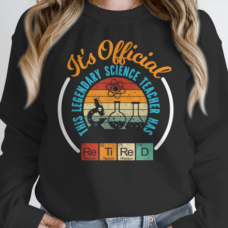 Retiring Science Teacher Retirement Women Crewneck Sweatshirt, Science Teacher Gifts, funny design