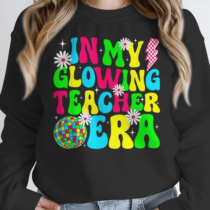 Retro Groovy In My Glowing Teacher Era Happy Teacher's Day Women Crewneck Sweatshirt, Groovy Teacher Gifts, funny design Retro Groovy In My Glowing Teacher Era Happy Teacher's Day Women Crewneck Sweatshirt, Groovy Teacher Gifts, funny design