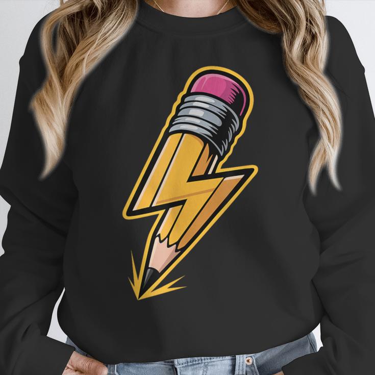 Retro Pencil Pencil Back To School Teacher Student Women Crewneck Sweatshirt, funny design Retro Pencil Pencil Back To School Teacher Student Women Crewneck Sweatshirt, funny design