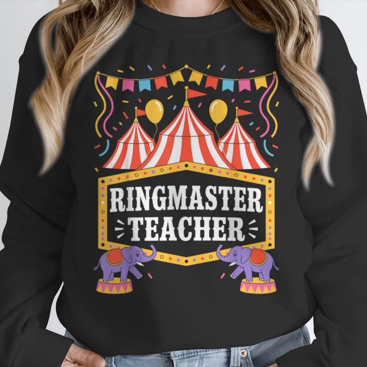 Ringmaster Teacher Circus Party Ringmaster Carnival Women Crewneck Sweatshirt, funny design Ringmaster Teacher Circus Party Ringmaster Carnival Women Crewneck Sweatshirt, funny design