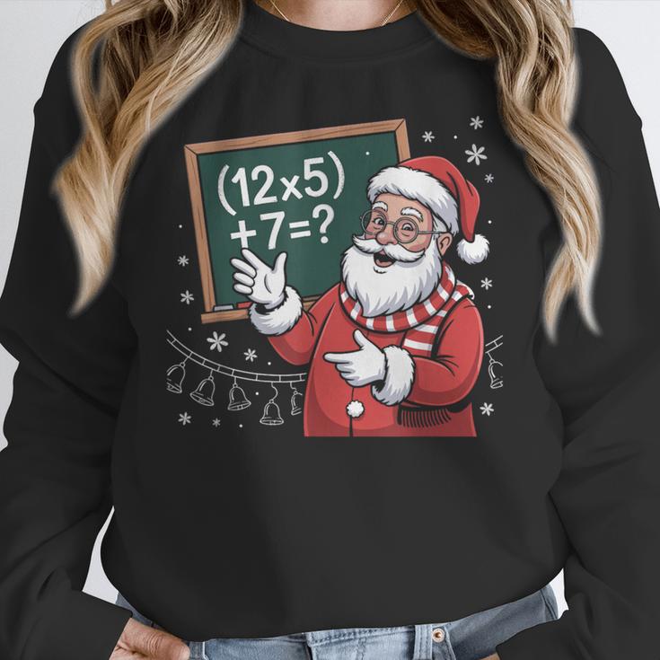 Santa Teacher 67 Math Christmas Xmas Holiday Number 67 Women Crewneck Sweatshirt, funny design Santa Teacher 67 Math Christmas Xmas Holiday Number 67 Women Crewneck Sweatshirt, funny design