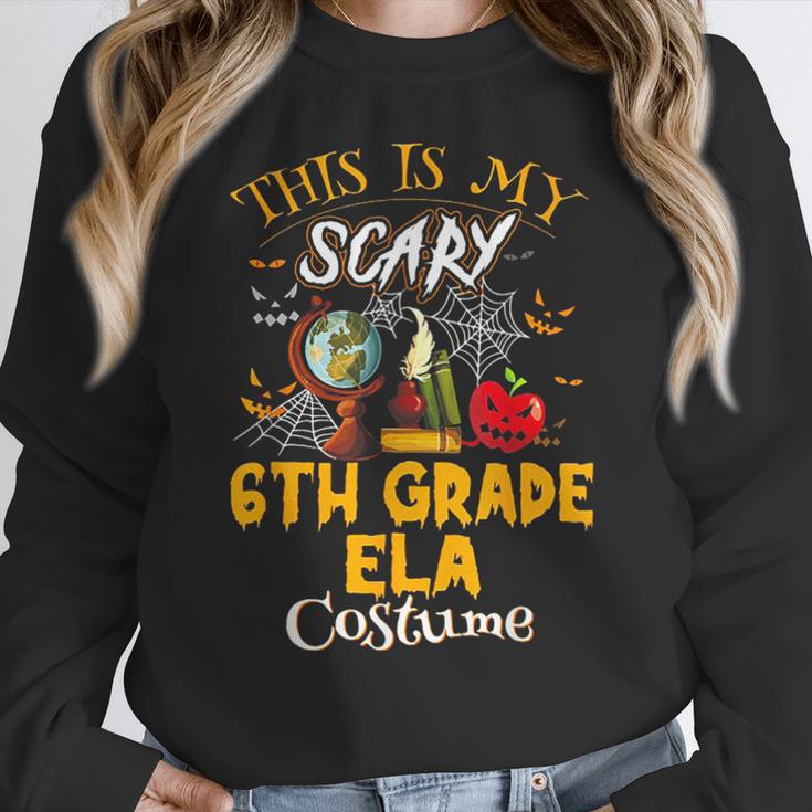 This Is My Scary 6th Grade ELA Costume Teacher Men Women Women Crewneck Sweatshirt, funny design This Is My Scary 6th Grade ELA Costume Teacher Men Women Women Crewneck Sweatshirt, funny design
