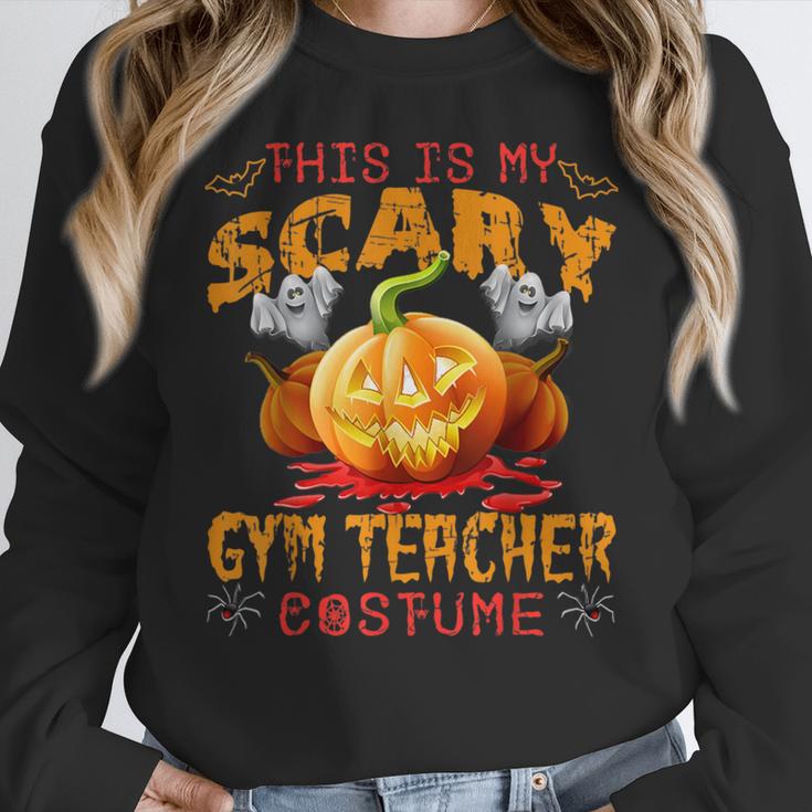 This Is My Scary Gym Teacher Costume Pumpkin Halloween Men Women Women Crewneck Sweatshirt, funny design This Is My Scary Gym Teacher Costume Pumpkin Halloween Men Women Women Crewneck Sweatshirt, funny design