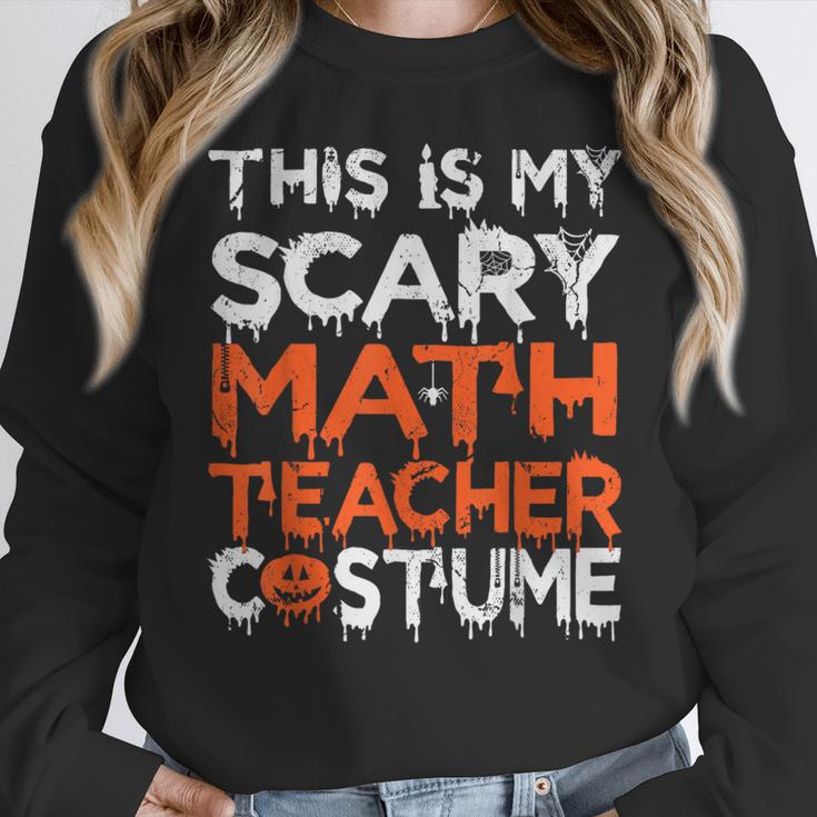 This Is My Scary Math Teacher Costume For Halloween Women Crewneck Sweatshirt, funny design This Is My Scary Math Teacher Costume For Halloween Women Crewneck Sweatshirt, funny design
