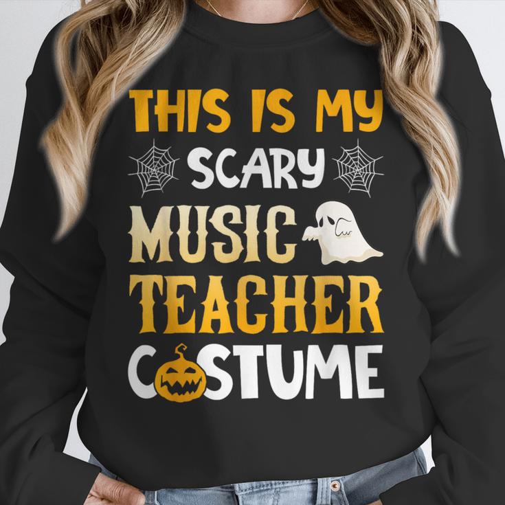 This Is My Scary Music Teacher Halloween Costumes Pajama Women Crewneck Sweatshirt, funny design This Is My Scary Music Teacher Halloween Costumes Pajama Women Crewneck Sweatshirt, funny design