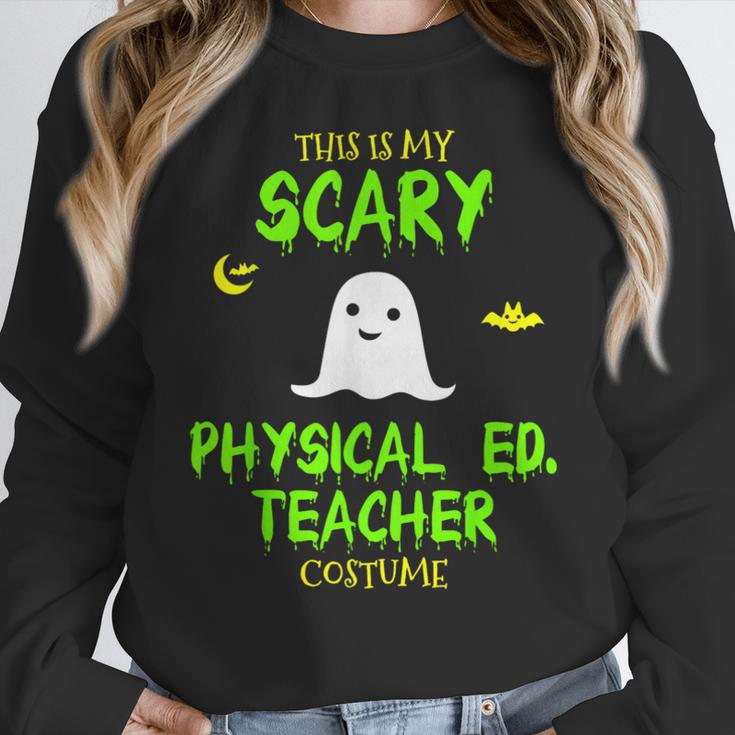 Scary Physical Education Ed Teacher Costume Halloween Easy Women Crewneck Sweatshirt, funny design Scary Physical Education Ed Teacher Costume Halloween Easy Women Crewneck Sweatshirt, funny design
