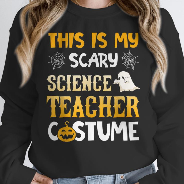 This Is My Scary Science Teacher Halloween Costumes Men Women Kids Women Crewneck Sweatshirt, Science Teacher Gifts, funny design This Is My Scary Science Teacher Halloween Costumes Men Women Kids Women Crewneck Sweatshirt, Science Teacher Gifts, funny design