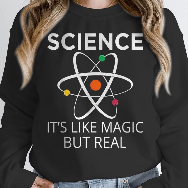 Science It's Like Magic But Real Teachers Students Scientist Women Crewneck Sweatshirt, Science Teacher Gifts, funny design Science It's Like Magic But Real Teachers Students Scientist Women Crewneck Sweatshirt, Science Teacher Gifts, funny design