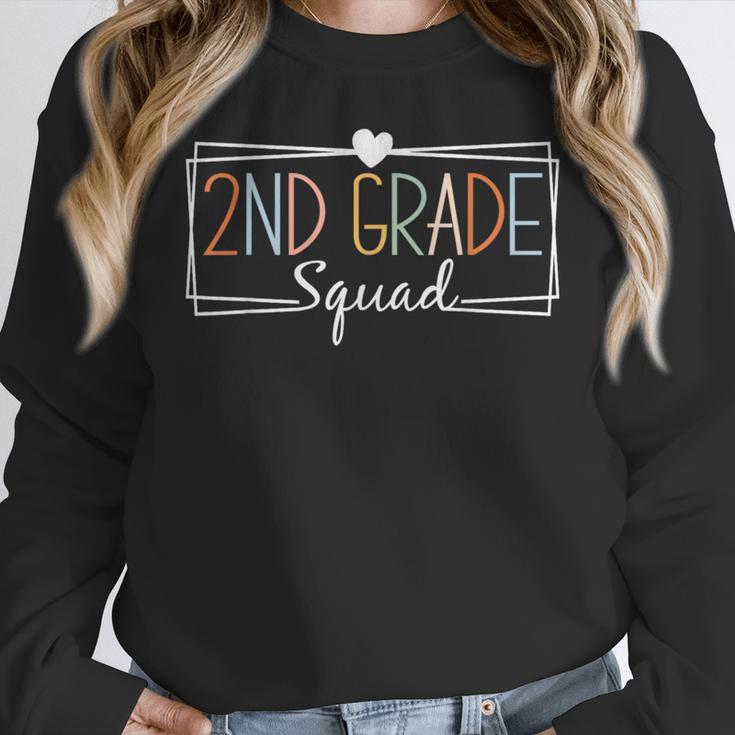 Second Grade Squad Teachers Kids 2nd Grade Back To School Women Crewneck Sweatshirt, funny design Second Grade Squad Teachers Kids 2nd Grade Back To School Women Crewneck Sweatshirt, funny design