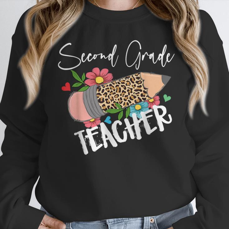 Second Grade Teacher Leopard Pencil 2nd Grade Women Teacher Women Crewneck Sweatshirt, 2nd Grade Teacher Gifts, funny design Second Grade Teacher Leopard Pencil 2nd Grade Women Teacher Women Crewneck Sweatshirt, 2nd Grade Teacher Gifts, funny design