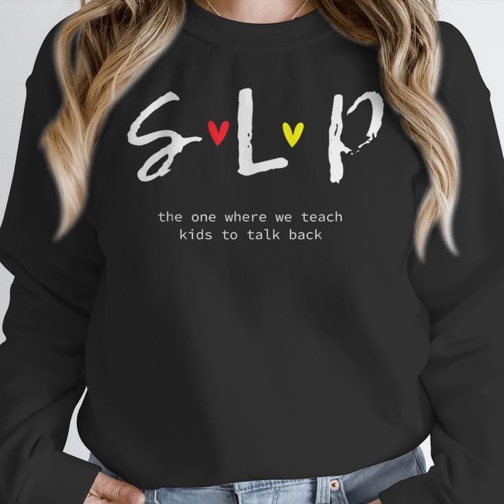SLP Teacher Shirts Speech Language Pathologist Women Crewneck Sweatshirt, funny design SLP Teacher Shirts Speech Language Pathologist Women Crewneck Sweatshirt, funny design