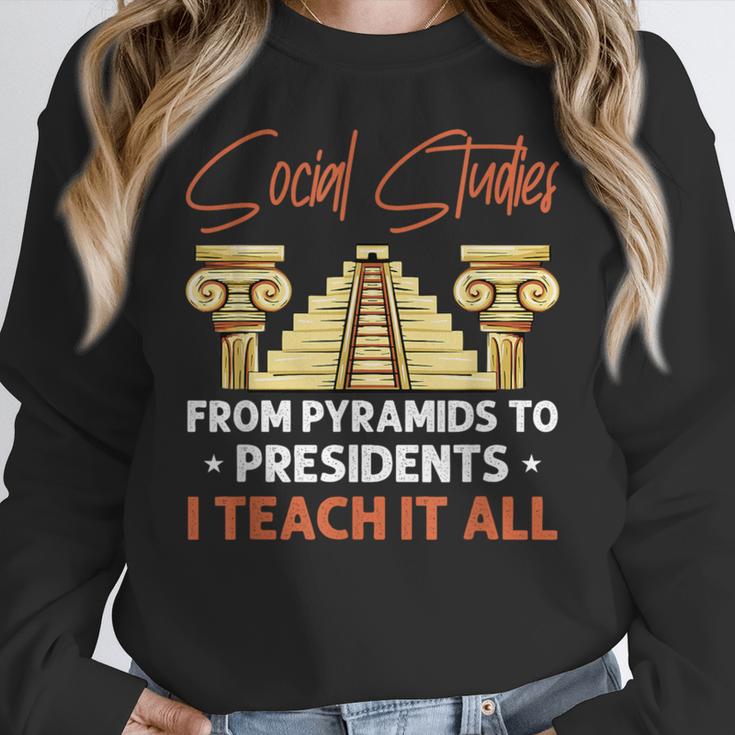 Social Studies Teacher World History Teacher Men Women Women Crewneck Sweatshirt, History Teacher Gifts, funny design