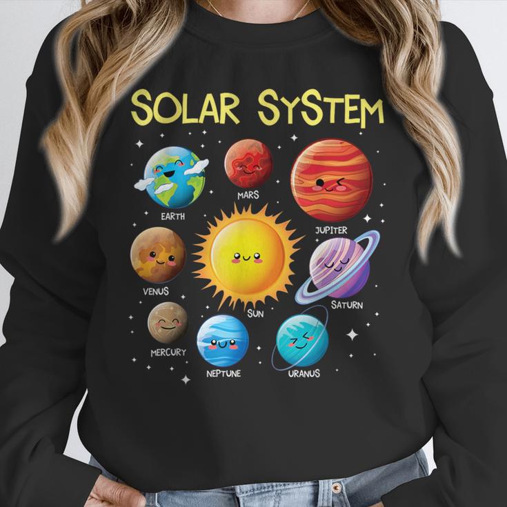 Solar System Cute Face Planets Space Science Teacher School Women Crewneck Sweatshirt, Science Teacher Gifts, funny design Solar System Cute Face Planets Space Science Teacher School Women Crewneck Sweatshirt, Science Teacher Gifts, funny design
