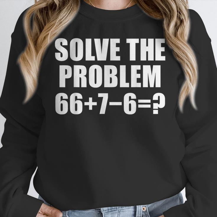 Solve The Problem 67 Meme Six Seven Elementary Math Teacher Women Crewneck Sweatshirt, funny design Solve The Problem 67 Meme Six Seven Elementary Math Teacher Women Crewneck Sweatshirt, funny design