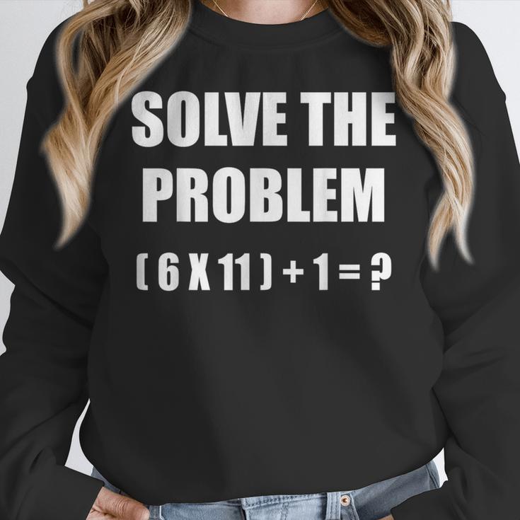 Solve The Problem Math Teacher Joke 67 Six Seven Meme Women Crewneck Sweatshirt, funny design Solve The Problem Math Teacher Joke 67 Six Seven Meme Women Crewneck Sweatshirt, funny design