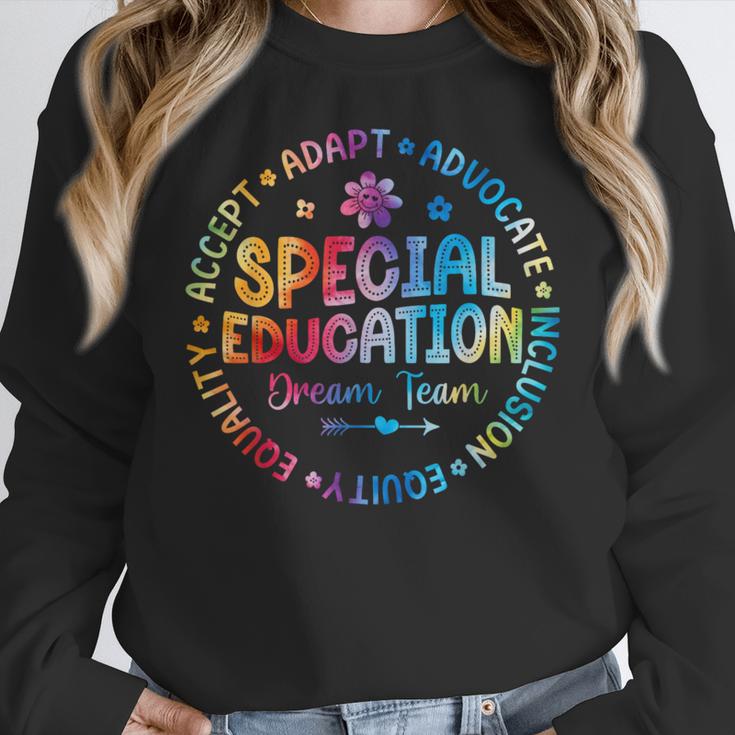 Special Education Squad Dream Team SPED Teacher Back School Women Crewneck Sweatshirt, funny design