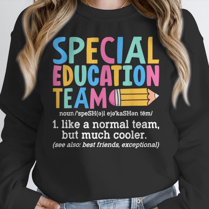 Special Education Team Definition Retro Ed Team Crew Teacher Women Crewneck Sweatshirt, funny design Special Education Team Definition Retro Ed Team Crew Teacher Women Crewneck Sweatshirt, funny design