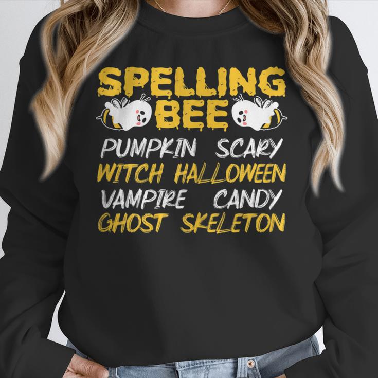 Spelling Bee Costume For a Halloween Teacher Pun Women Women Crewneck Sweatshirt, funny design Spelling Bee Costume For a Halloween Teacher Pun Women Women Crewneck Sweatshirt, funny design