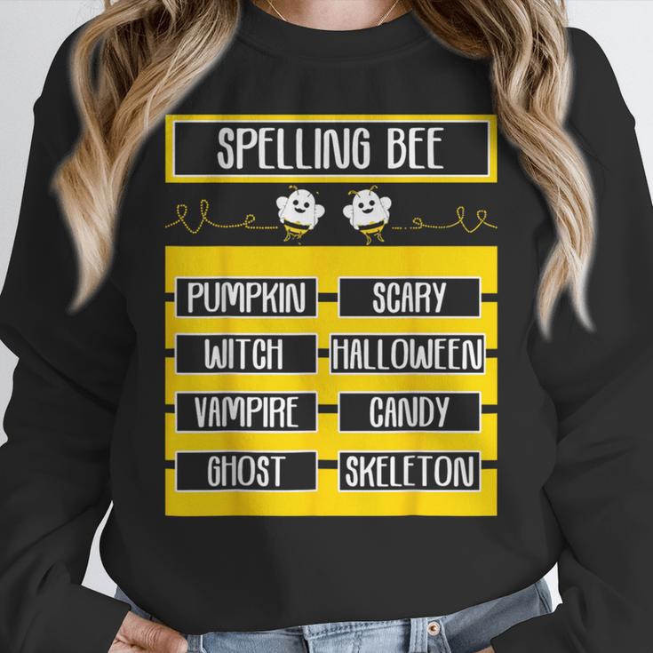 Spelling Bee Halloween Teachers Bee Spelling Competition Women Crewneck Sweatshirt, funny design Spelling Bee Halloween Teachers Bee Spelling Competition Women Crewneck Sweatshirt, funny design