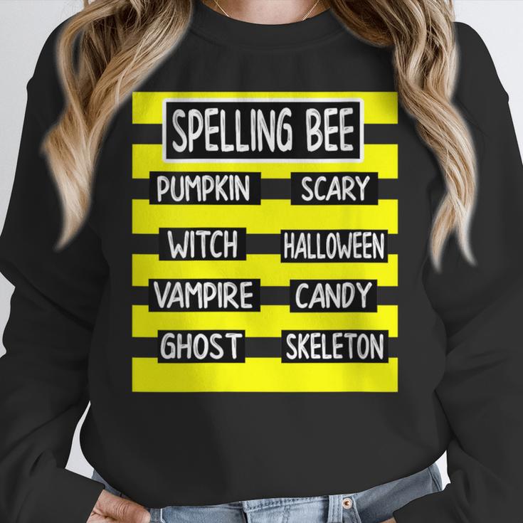 Spelling Bee Pun Halloween Costume For Teachers Women Crewneck Sweatshirt, funny design Spelling Bee Pun Halloween Costume For Teachers Women Crewneck Sweatshirt, funny design