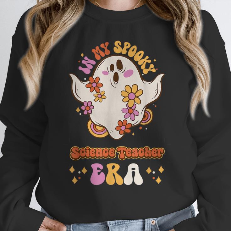 In My Spooky Science Teacher Era Occupational Haunts Women Crewneck Sweatshirt, Science Teacher Gifts, funny design