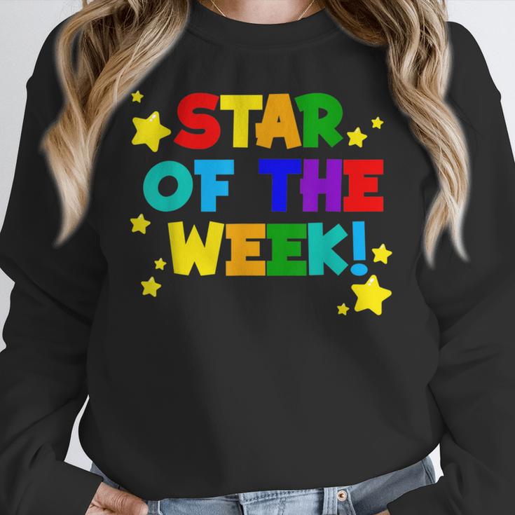 Star Of The Week Cheerful Recognition Student Teachers Class Men Women Kids Women Crewneck Sweatshirt, funny design Star Of The Week Cheerful Recognition Student Teachers Class Men Women Kids Women Crewneck Sweatshirt, funny design