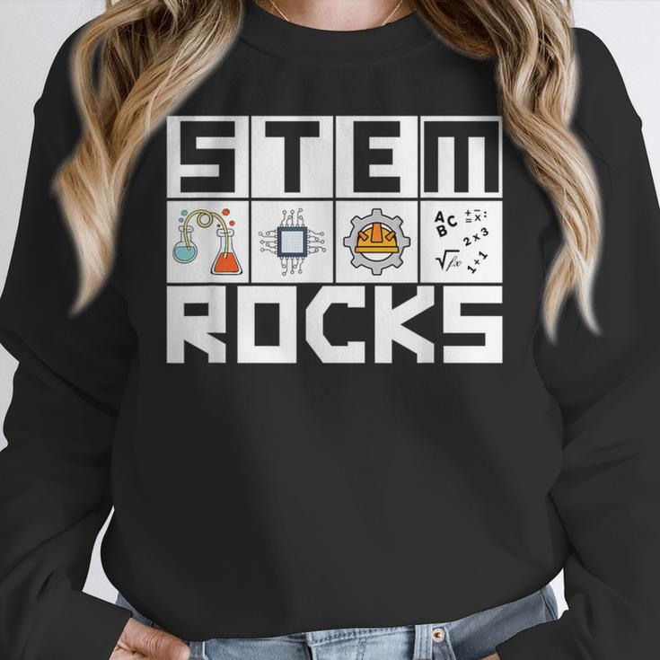 STEM Rocks Science Technology Engineering Math STEM Teacher Women Crewneck Sweatshirt, Science Teacher Gifts, funny design STEM Rocks Science Technology Engineering Math STEM Teacher Women Crewneck Sweatshirt, Science Teacher Gifts, funny design