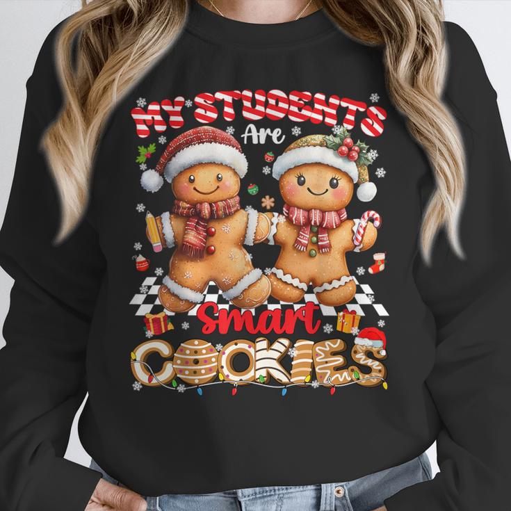 My Student Are Smart Cookies Pjs Christmas Xmas Teacher Women Crewneck Sweatshirt, funny design My Student Are Smart Cookies Pjs Christmas Xmas Teacher Women Crewneck Sweatshirt, funny design