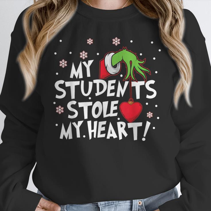 My Students Stole My Heart School Teacher Christmas Men Women Kids Women Crewneck Sweatshirt, funny design