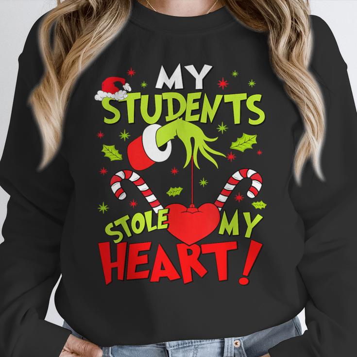 My Students Stole My Heart Teacher Holiday Merry Christmas Women Crewneck Sweatshirt, funny design My Students Stole My Heart Teacher Holiday Merry Christmas Women Crewneck Sweatshirt, funny design