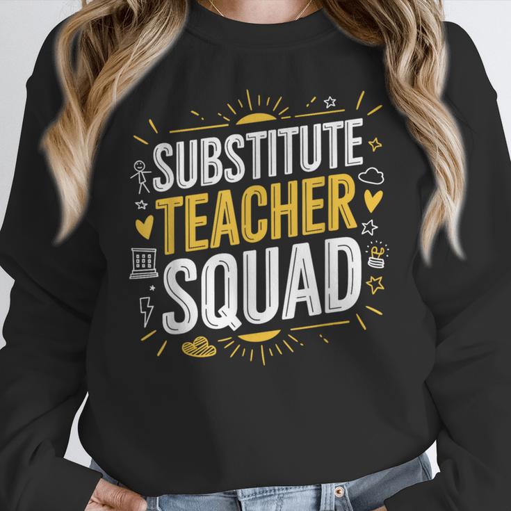 Substitute Teacher Squad Sub Teacher Substitute Teaching Women Crewneck Sweatshirt, funny design Substitute Teacher Squad Sub Teacher Substitute Teaching Women Crewneck Sweatshirt, funny design
