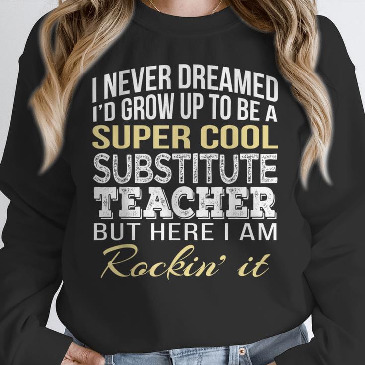 Substitute Teacher T Shirt School Tee Women Crewneck Sweatshirt, funny design Substitute Teacher T Shirt School Tee Women Crewneck Sweatshirt, funny design