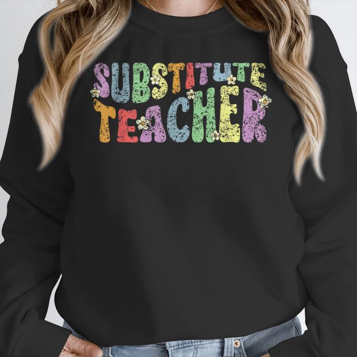 Substitute Teacher Women Back To School Substitute Teacher Women Crewneck Sweatshirt, funny design Substitute Teacher Women Back To School Substitute Teacher Women Crewneck Sweatshirt, funny design