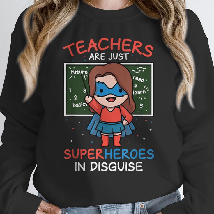 Super Hero Teacher Superheroes In Disguise Women Crewneck Sweatshirt, Super Teacher Gifts, funny design Super Hero Teacher Superheroes In Disguise Women Crewneck Sweatshirt, Super Teacher Gifts, funny design