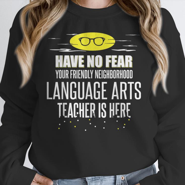 Super Language Arts Teacher Have No Fear T-Shirt Women Crewneck Sweatshirt, Super Teacher Gifts, funny design