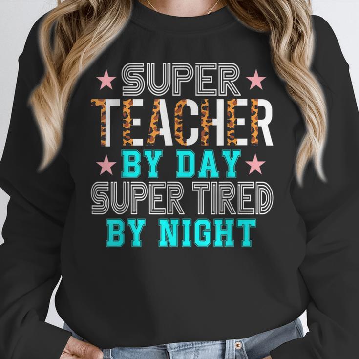 Super Teacher By Day Super Tired By Night Superhero Teacher Men Women Women Crewneck Sweatshirt, Super Teacher Gifts, funny design Super Teacher By Day Super Tired By Night Superhero Teacher Men Women Women Crewneck Sweatshirt, Super Teacher Gifts, funny design