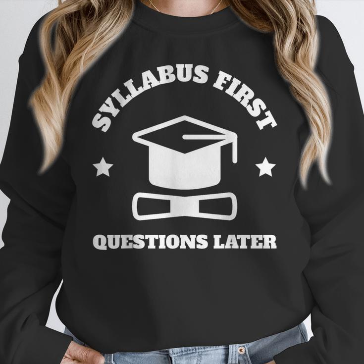 SYLLABUS PROFESSOR TEACHER Women Crewneck Sweatshirt, funny design SYLLABUS PROFESSOR TEACHER Women Crewneck Sweatshirt, funny design
